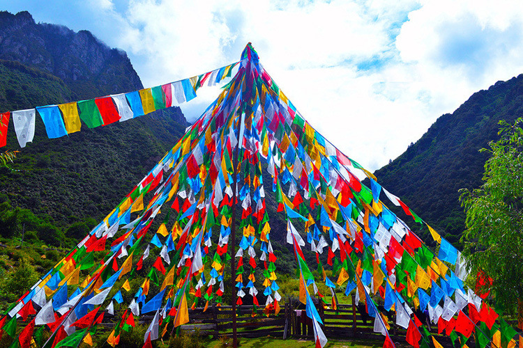 藏传佛教经幡 五彩风马旗 加厚绸布20张 精品经旗特价批发