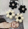 Middle Ancient Jennie Gold Jenny Same Style Camellia Brooch Acrylic Black and White Cute Flowers Sweet Cute Ear Studs