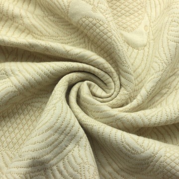 提花空气层布料锦鲤鱼跳龙门3d针织色织绗缝提花夹丝布空气层面料