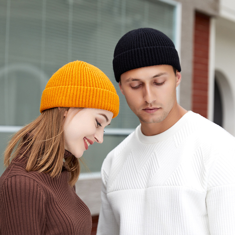 Winter Hat Men's and Women's Thermal Knitting Woolen Cap Pullover Beanie Hat Hip Hop Yupi Chinese Landlord Hat Skullcap Look Small