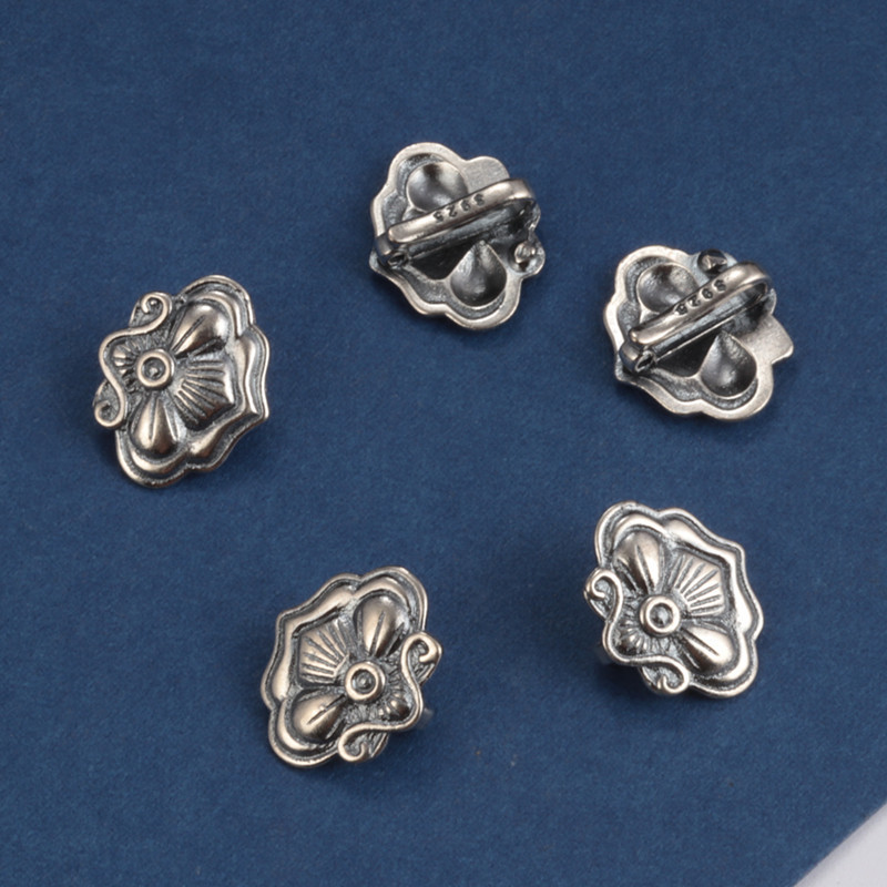 s925纯银如意勾扣复古亮光挂勾扣子diy手工手链项链材料尾扣批发