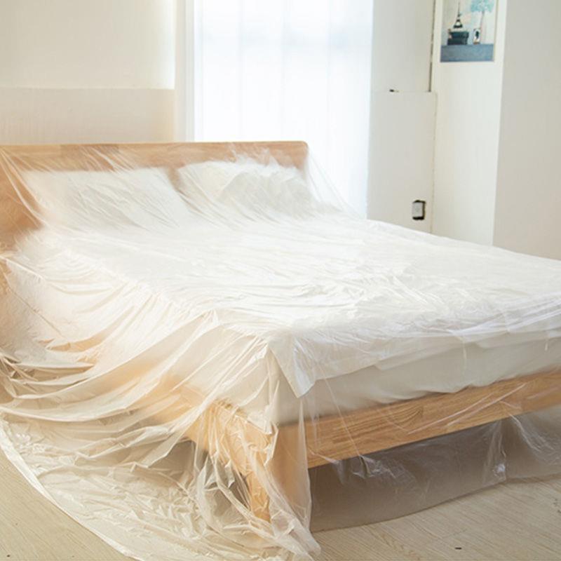 防尘遮蔽膜家具保护一次性家用装修塑料防灰尘衣柜沙发床罩遮盖布