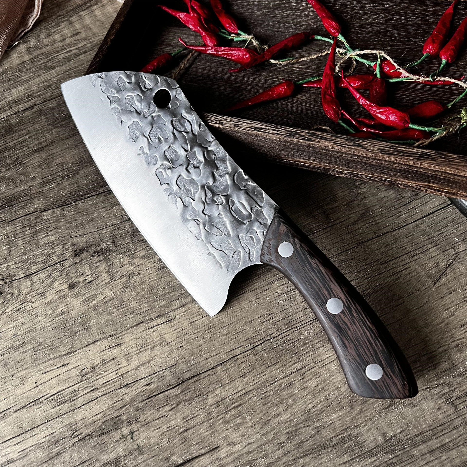 锻打小菜刀纯手工菜刀 家用女士菜刀切片刀 屠宰刀剔骨刀切割肉刀