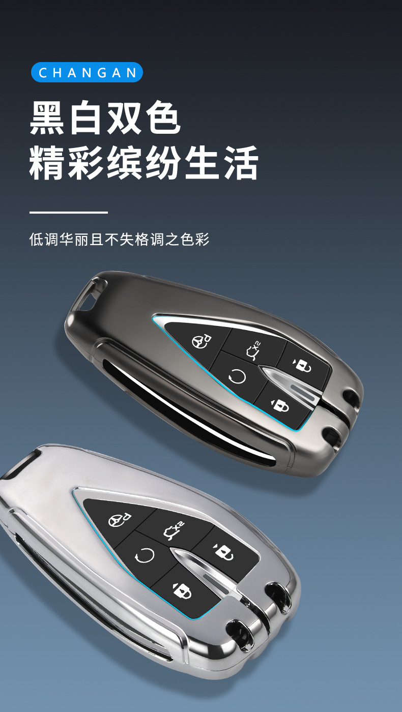 适用于长安欧尚x5钥匙套欧尚x7钥匙壳个性车内装饰汽车用品创意扣