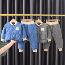 婴儿棉衣冬季加厚套装1-3岁男童女童秋冬款棉服两件套宝宝小棉袄