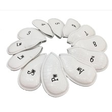 12pcs P Golf Club Cap Exquisite Protector Iron Head Cover Se