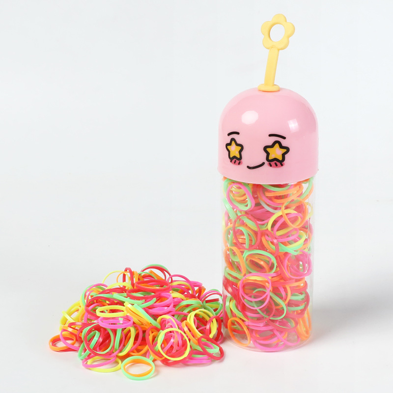 Candy Cartoon Bottle Rubber Band Hair Rope Does Not Hurt Hair Disposable Hair Band Strong Pull Constant Hair Rope Hair Band