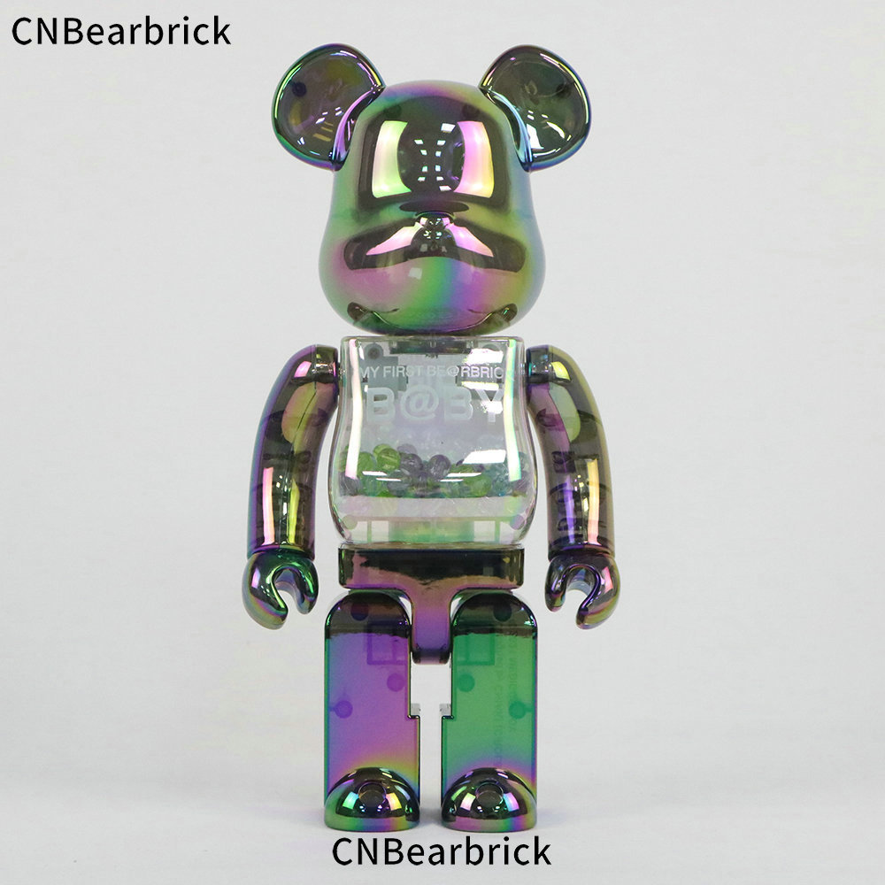 正确版bearbrick电镀炫彩千秋积木熊40000%潮玩公仔暴力熊玩偶