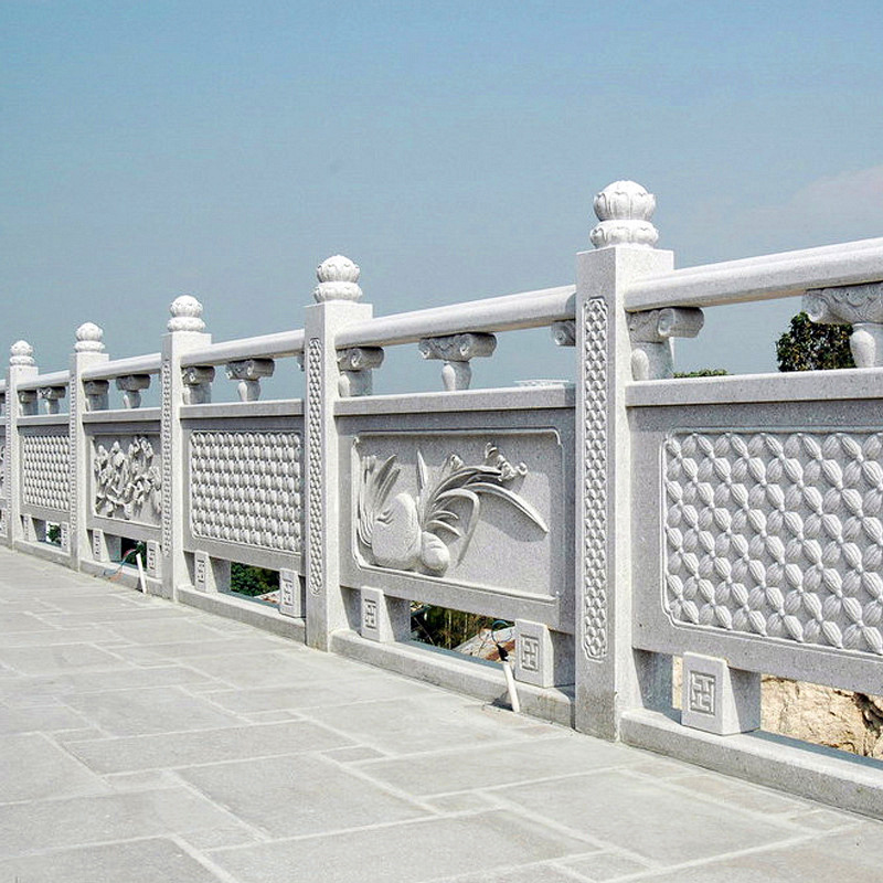 大理石栏杆栏板汉白玉浮雕寺庙别墅单位酒店花园广场庭院围栏护栏