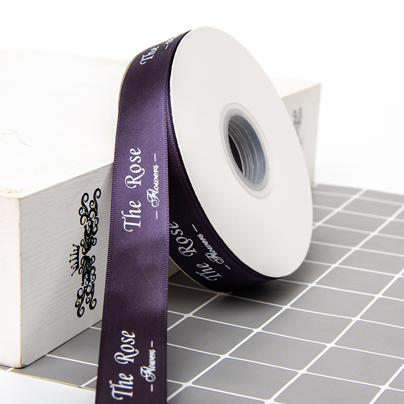 the rose英文字母印字缎带绸带礼品盒包装彩带鲜花束礼物蛋糕扎带