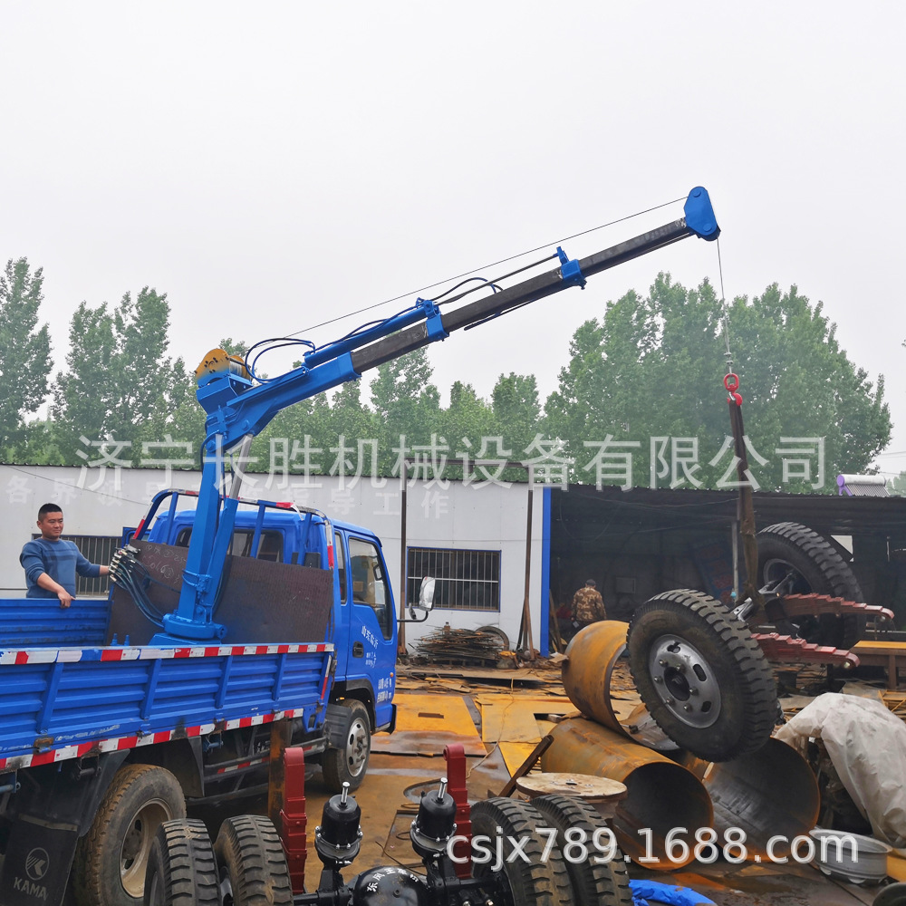 供应高栏车用2吨折叠吊机23吨船用折臂吊小型折臂吊报价不占空