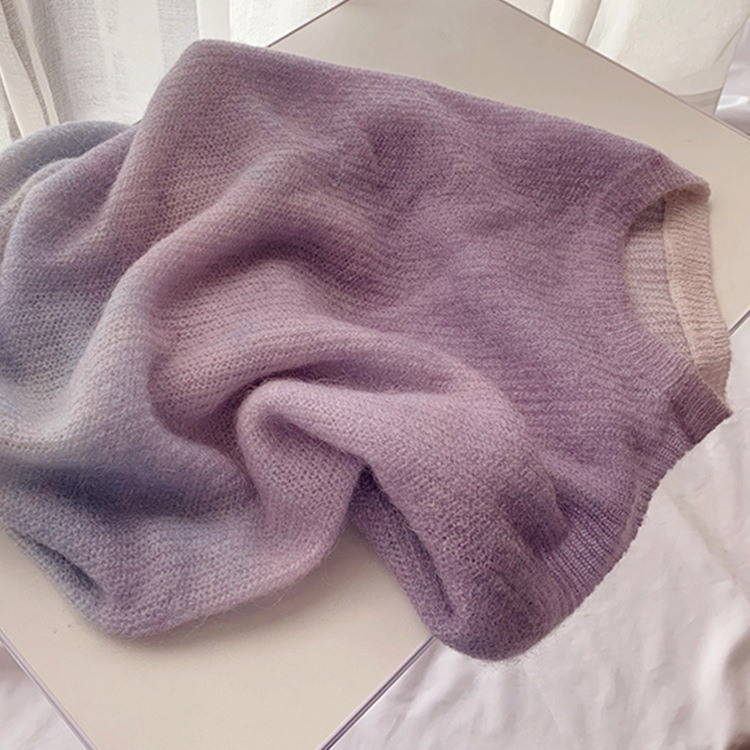 早秋新款2021女装春秋款仿马海毛宽松慵懒风针织衫女时尚百搭上衣