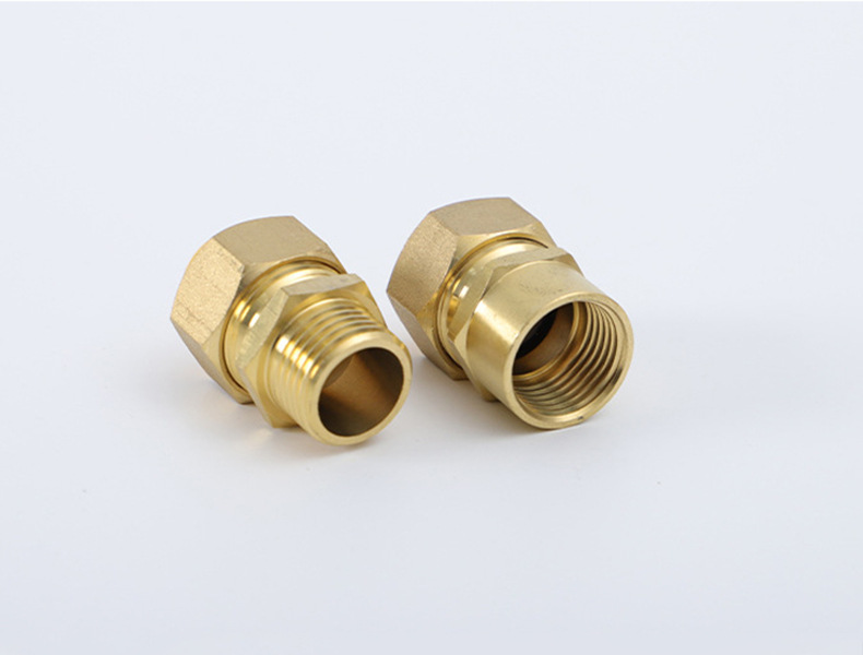 立勤 铜燃气管直接/弯头/三通 免打波波纹燃气管4分/5分/6分接头