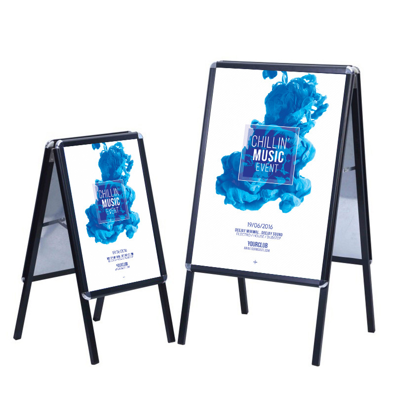 展架 铝合金海报架 广告牌 广告架 a屏 a字架 双面kt板展架-阿里巴巴