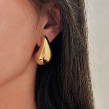 Stainless Steel Gold Plated Tear Drop Earrings Dupes for跨境