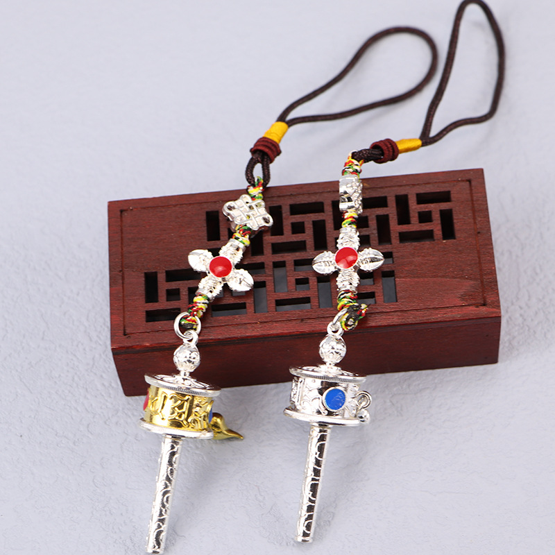 批发双面旋转流苏腰牌箱包吊坠汽车挂件民族风特色钥匙扣挂饰配饰