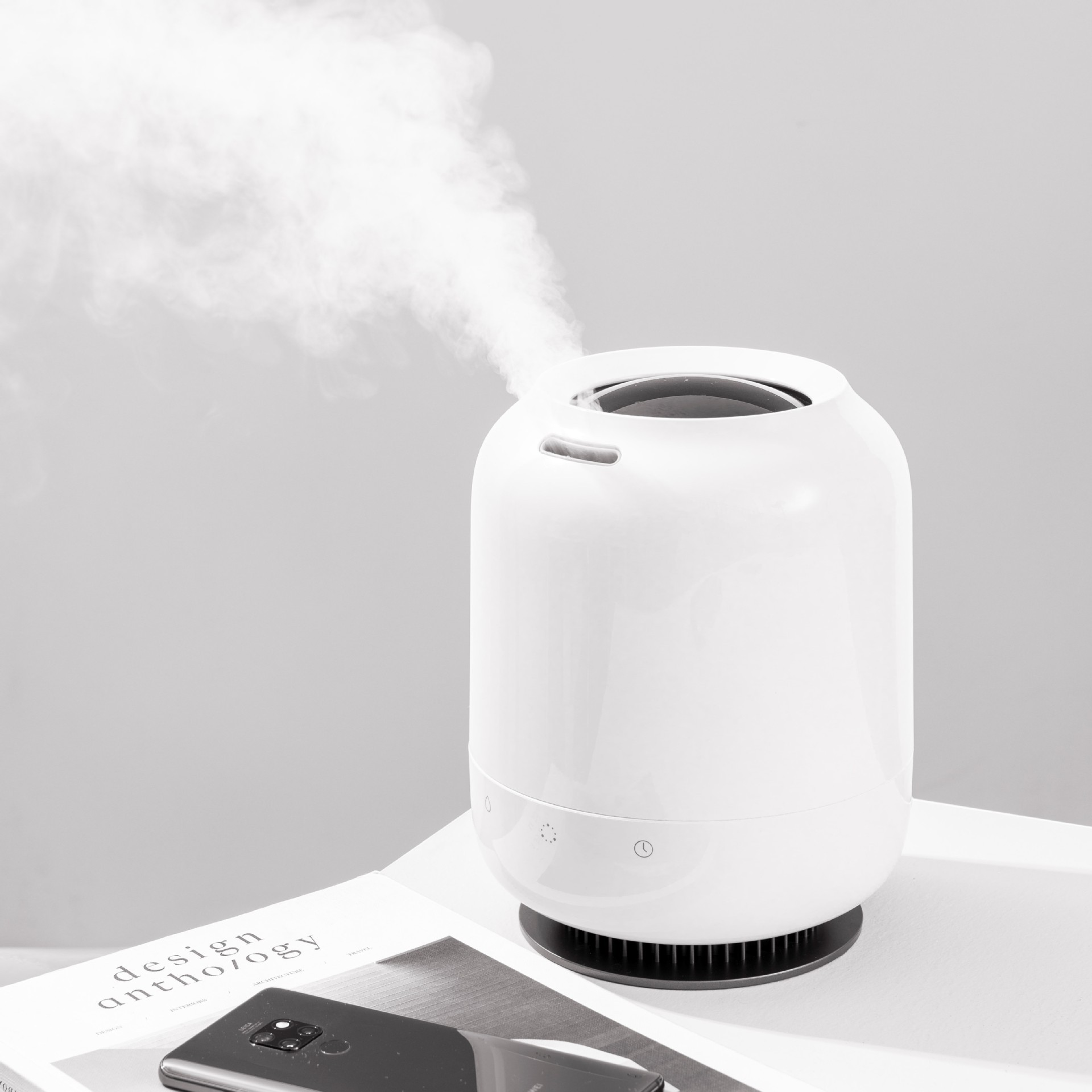 大白智能大容量喷雾北欧简约日式家居香薰精油加湿器补水仪卧室