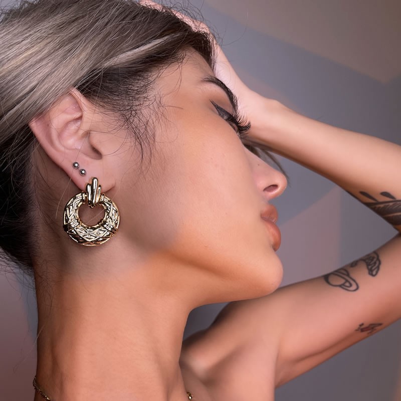 uilz 欧美个性潮流复古重金属耳环女ins冷淡风小众网红同款耳钉