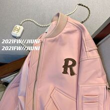 炸街棒球服胖mm外套女2023秋冬新款休闲宽松大码女百搭机车夹克衫