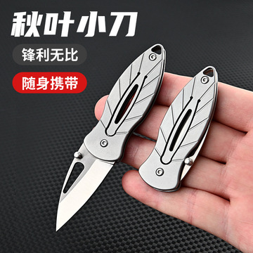 新款户外高硬度生存求生车载防身小刀折叠刀不锈钢水果锋利吃肉刀
