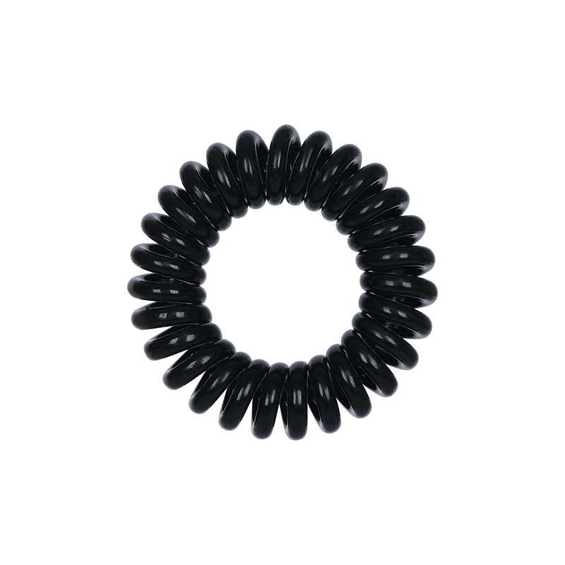 Amazon Phone Line Hair Ring Women's Black Transparent Spring Coil High Elastic Hair Bands Seamless Hair-Binding Coil