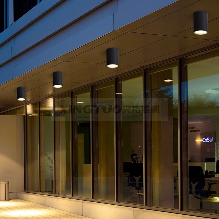 防水筒灯户外明装led室外店铺门头阳台露台酒店雨棚灯吸顶cob灯具招牌