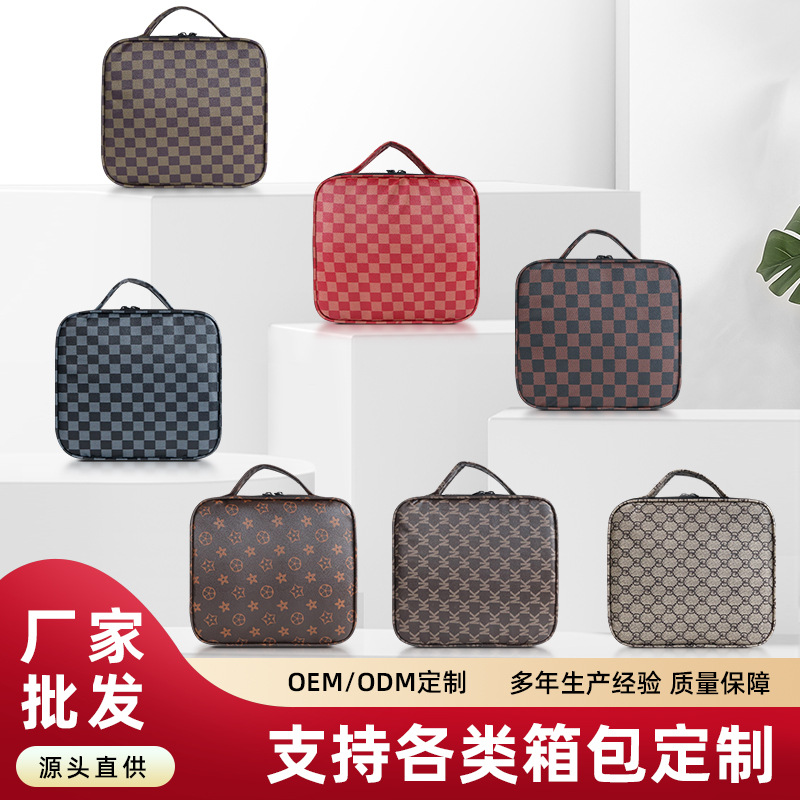 high-grade cosmetic case multifunctional wash bag cosmetic storage bag female nail beauty handbag