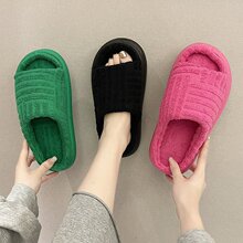 2024 towel women flat slippers size 43毛毛拖鞋女毛巾鞋子ins