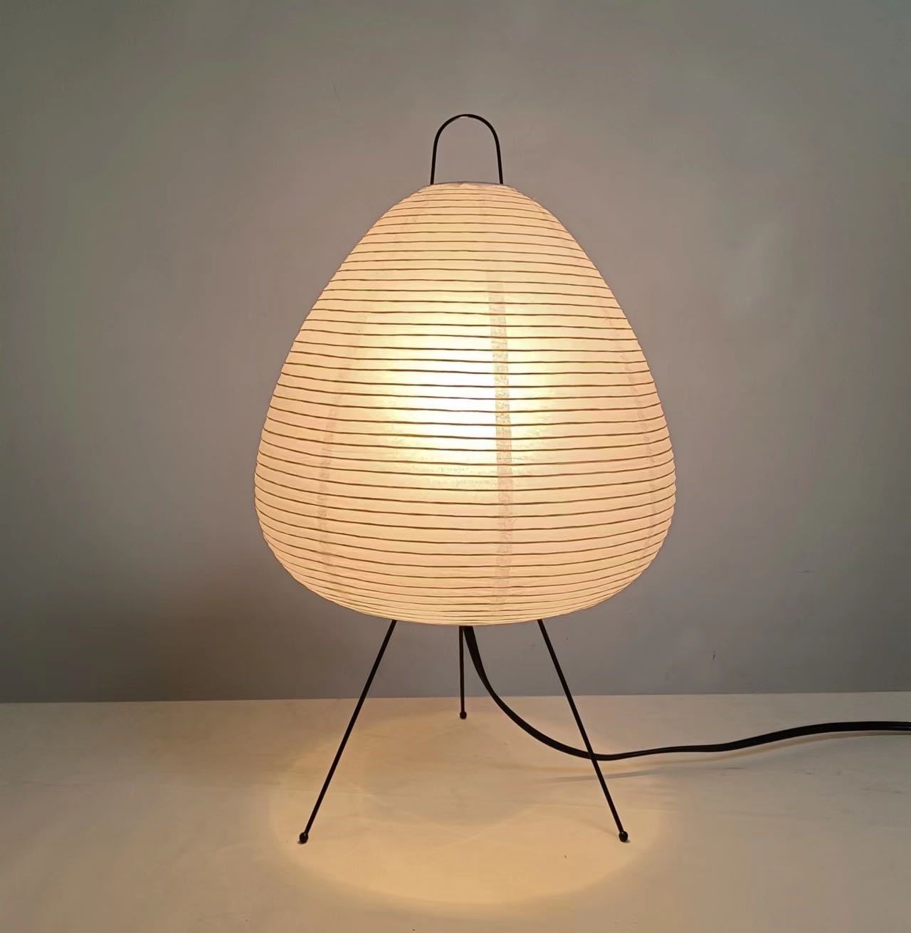 现货日式野口勇同款侘寂风宣纸卧室书房民宿装饰纸灯台灯立灯