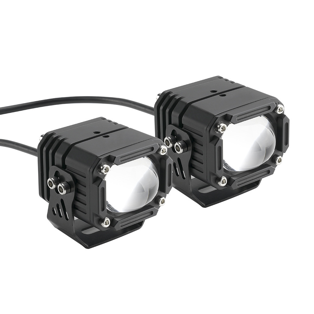 f60汽车摩托车外置射灯 led黄白双色小钢炮 大功率摩旅防水射灯