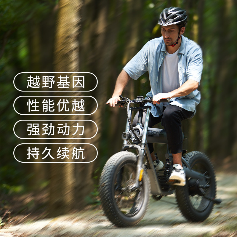 coswheel 500w锂电池越野电动自行车助力代步车沙滩山地车摩托车