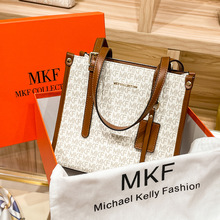 MK F轻奢女包香港代购2023年新款撞色包单肩斜跨包小众包包时尚潮
