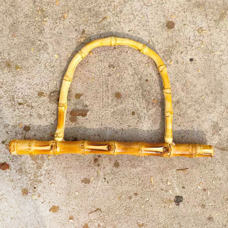 竹鞭工艺品d形u形竹鞭手提竹节竹鞭手挽 竹制手柄竹手挽箱包配件