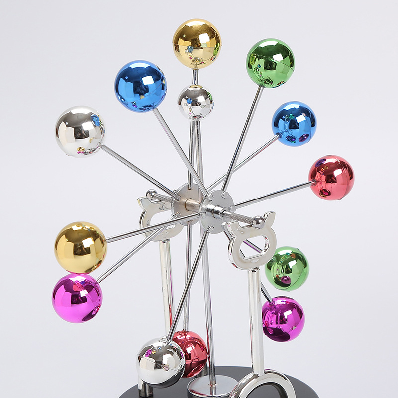 Wholesale Colorful Ball Ferris Wheel Perpetual Motion Instrument Valentine's Day Wiggler Celestial Model Home Decoration Magnetic Decoration Manufacturer