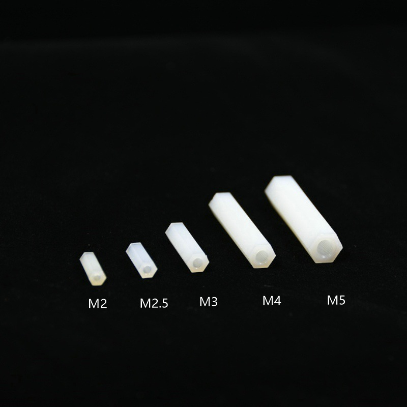 量大优惠尼龙六角隔离柱HTP2.5PC板间隔柱内牙双通塑胶螺柱现货