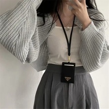 韩国chic慵懒风春秋法式小众气质灯笼袖针织披肩外套女短款毛衣