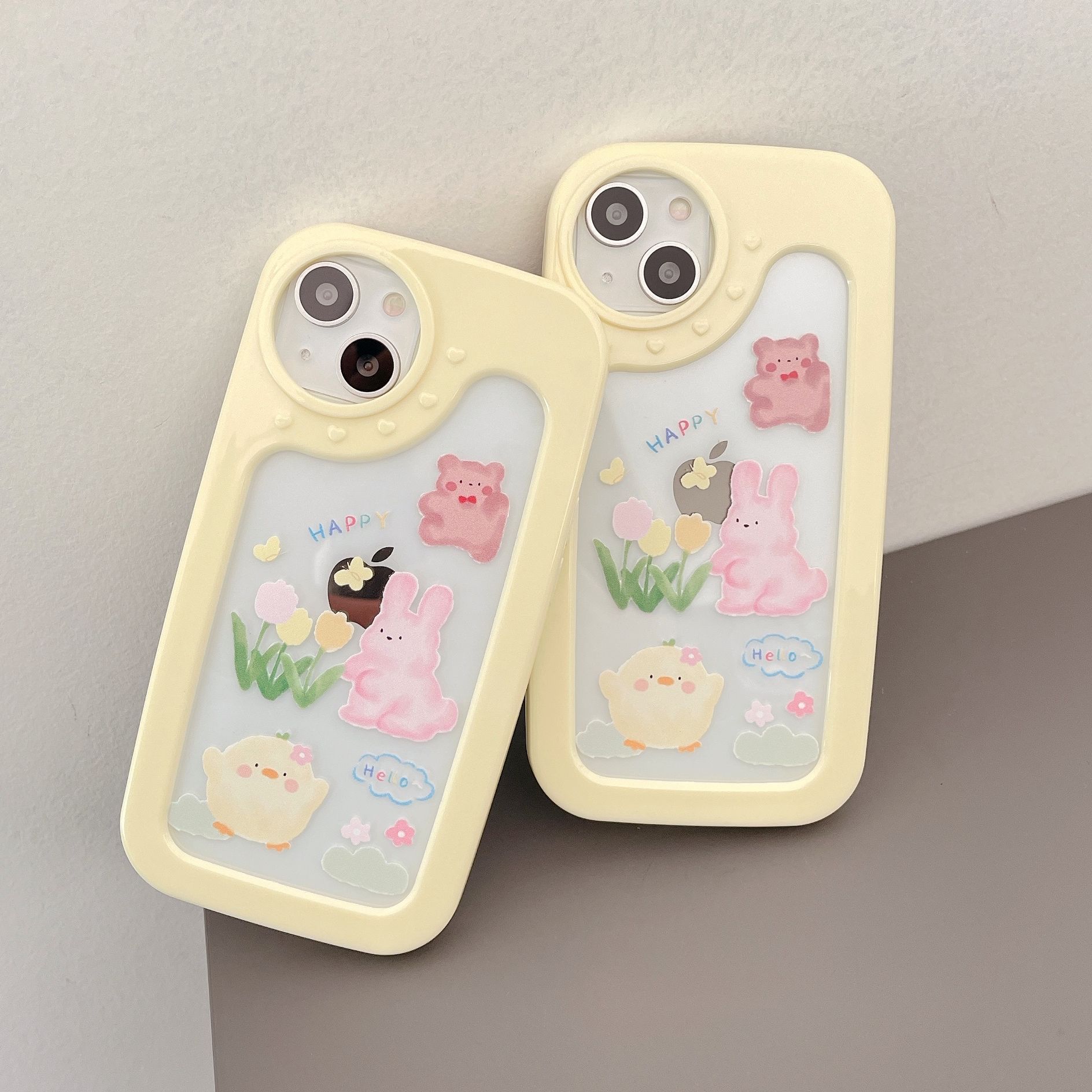 卡通动物适用苹果13promax透明防摔手机壳iphone11/12女xs/xr新款