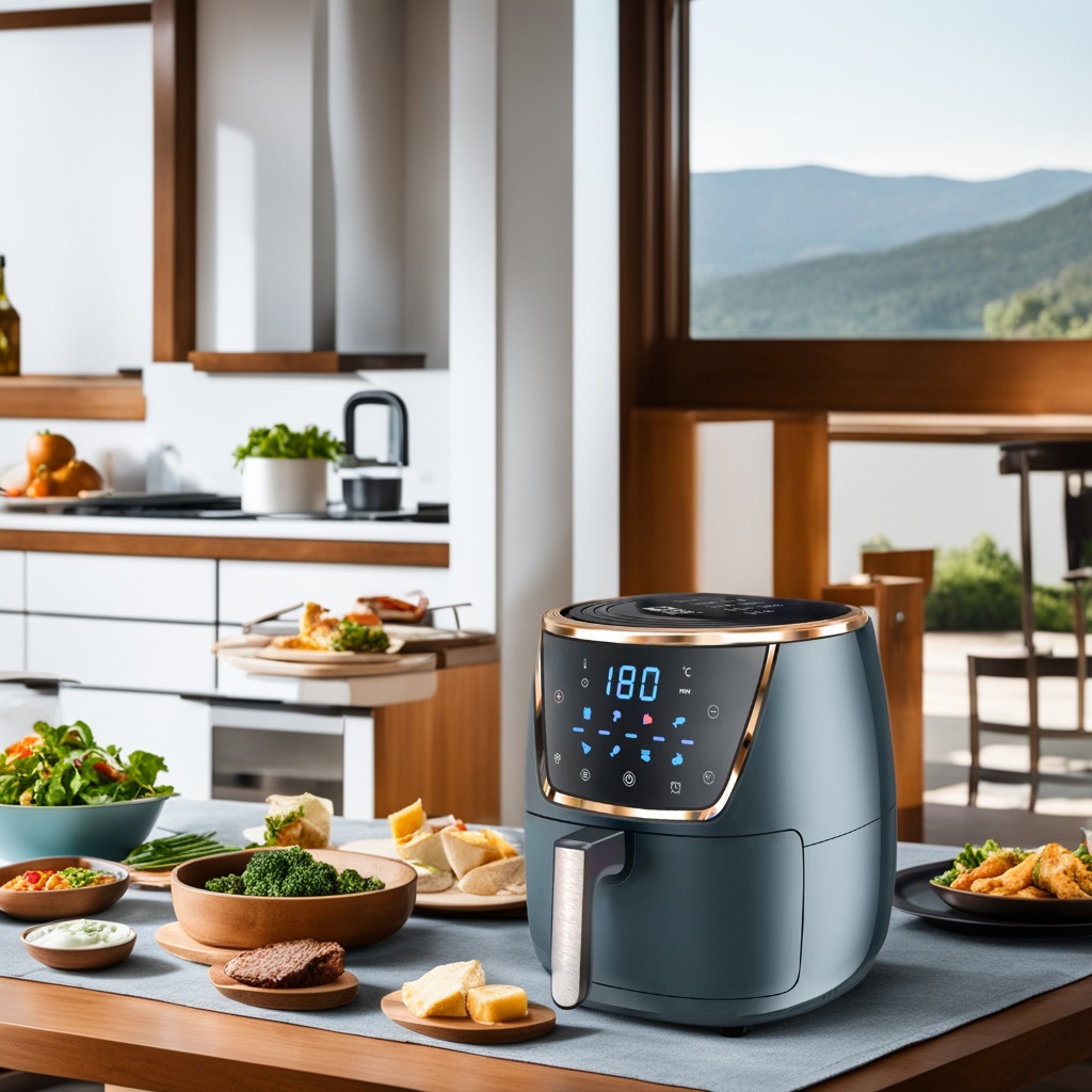 5l夸脱空气油炸锅,适用于大型家庭尺寸电热油炸锅,带数字液晶触