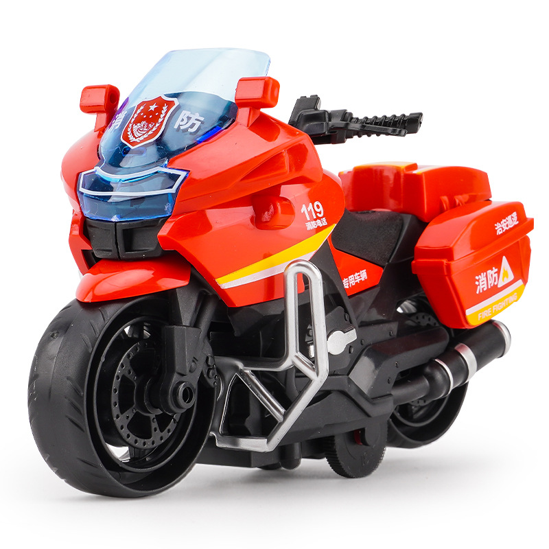 Tiktok Red Children Toy Boy Inertia Motorcycle Toy Model Baby Educational Toy Car Toy Wholesale