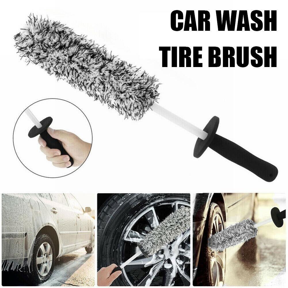 Plush Hub Brush Microfiber Car Wash Brush Tire Steel Rim Wheel Hub Cleaning Brush Car Cleaning Beauty