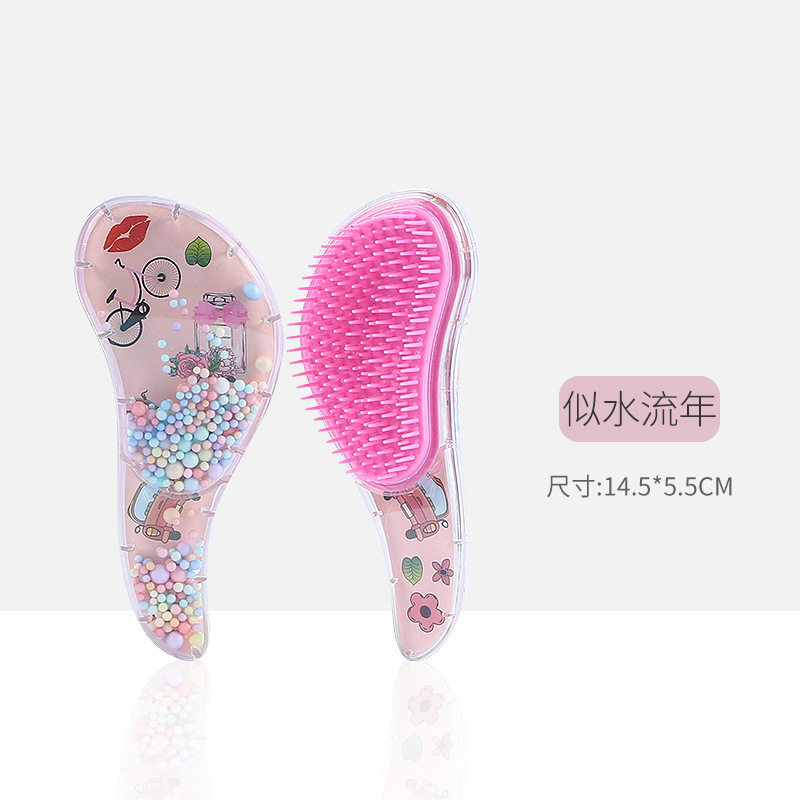 New Transparent Comb Anti-Knotting Massage Comb Tangle Teezer Cute Plastic Hairdressing Comb Cartoon Children's Comb