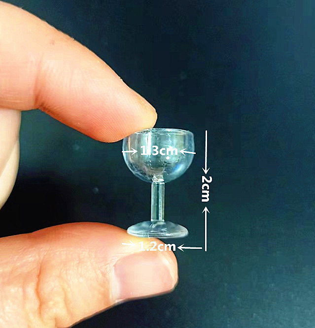 迷你小红酒杯小小红酒杯模型红酒杯挂件diy食玩容器黏土配件