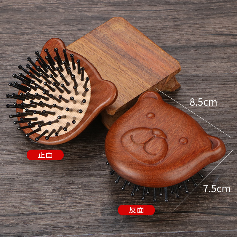 Thickened Golden Sandalwood Wooden Comb Airbag Massage Comb Air Cushion Comb Wooden Air Cushion Comb Female Airbag Comb Long Hair