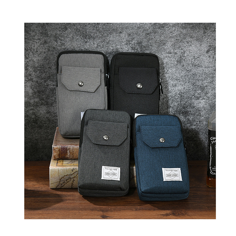 New Mobile Phone Waist Bag Multi-Functional Solid Color Crossbody Single Shoulder Mini Pouch Portable Belt Mobile Phone Bag Wholesale