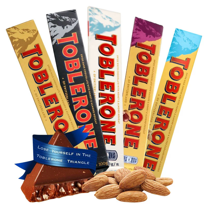 瑞士三角坚果巧克力toblerone三角牌巧克力100g休闲食品零食喜糖