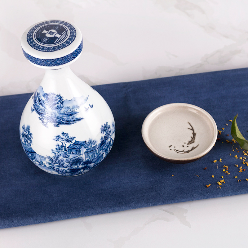 苏州桥酒白酒国华42度青花瓷瓶经典礼盒苏州特产商务宴请过节送礼