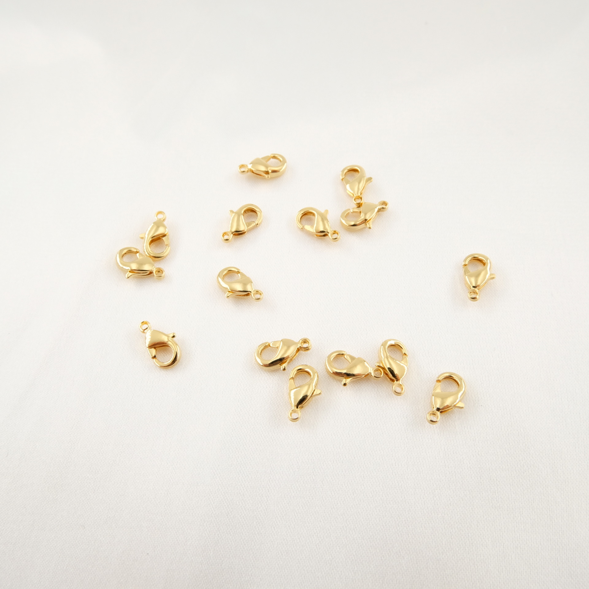 韩产18k保色龙虾扣 901铜镀真金龙虾扣头 diy项链手链连接弹簧扣