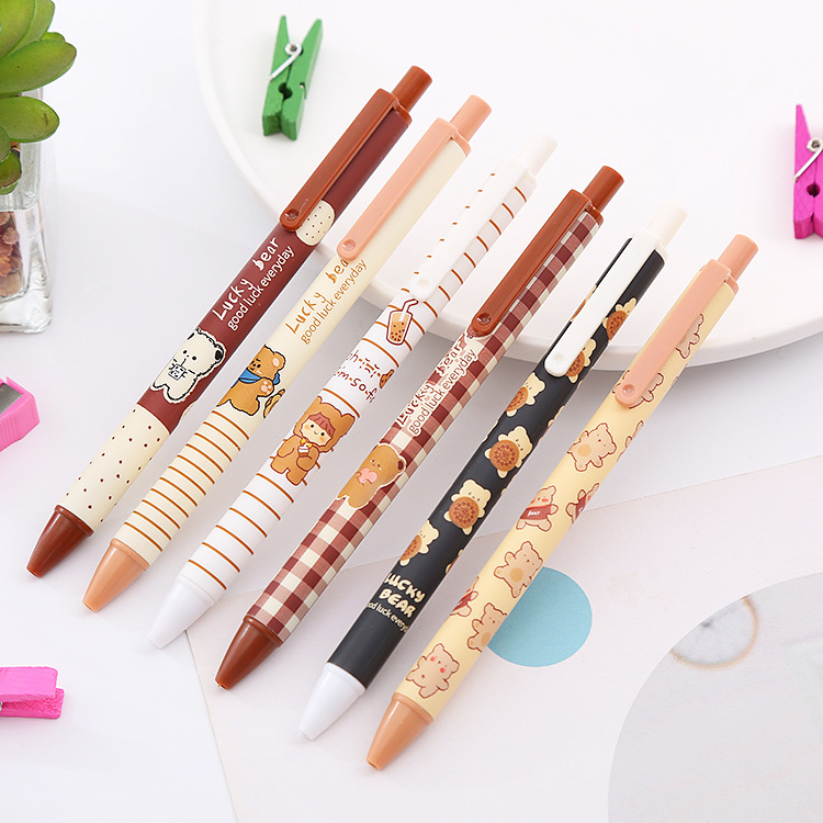 Pressing Pen Multiple Options Creative High-Looking Student Exam Water-Based Paint Pen Cute Office Stationery Gel Pen Wholesale