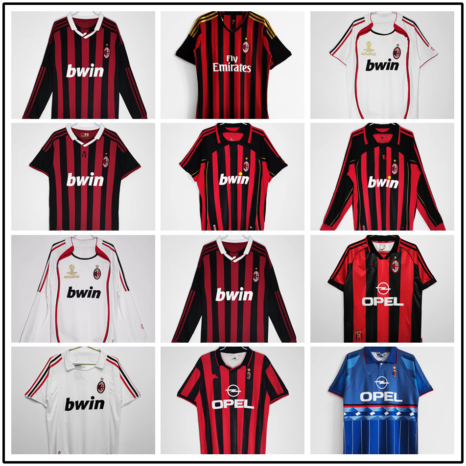 ac米兰复古球衣卡卡内斯塔马尔蒂尼因扎吉皮尔洛足球服承接代发