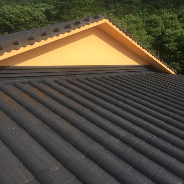 重庆博天仿古彩石金属瓦 打造中式徽派建筑风格-阿里巴巴